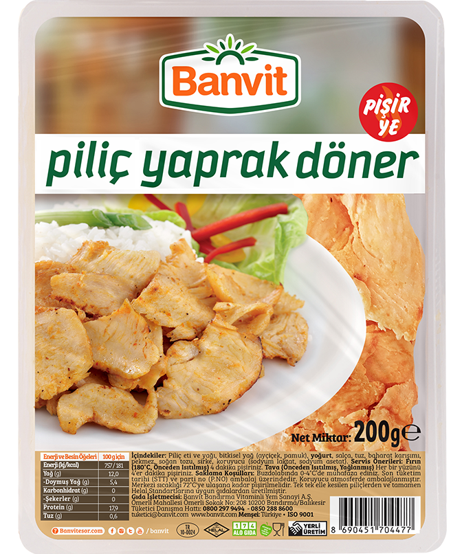 Banvit Piliç Yaprak Döner 200 g
