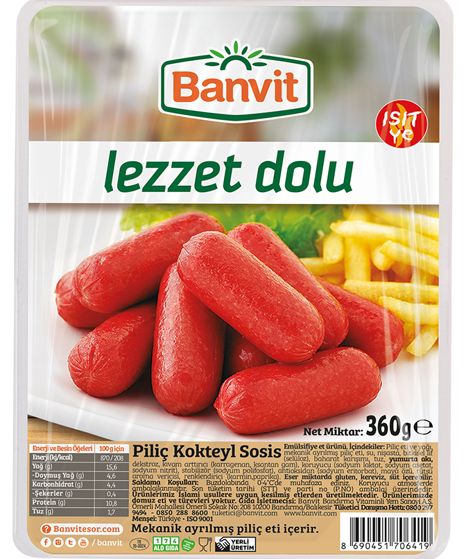 Banvit Kokteyl Piliç Sosis 360 g