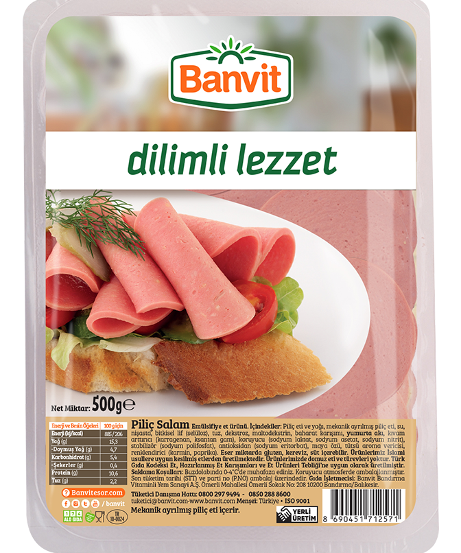 Banvit Dilimli Piliç Salam 500 g