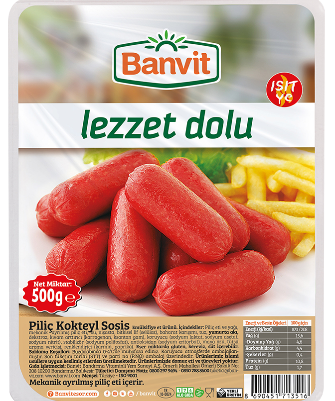 Banvit Kokteyl Piliç Sosis 500 g